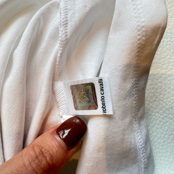 Roberto Cavalli Women’s Tee Top T Shirt White Size XS - Picture 4 of 7